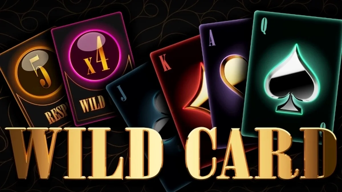 Interface do jogo de slot Wild Card com elementos visuais clássicos e vibrantes.