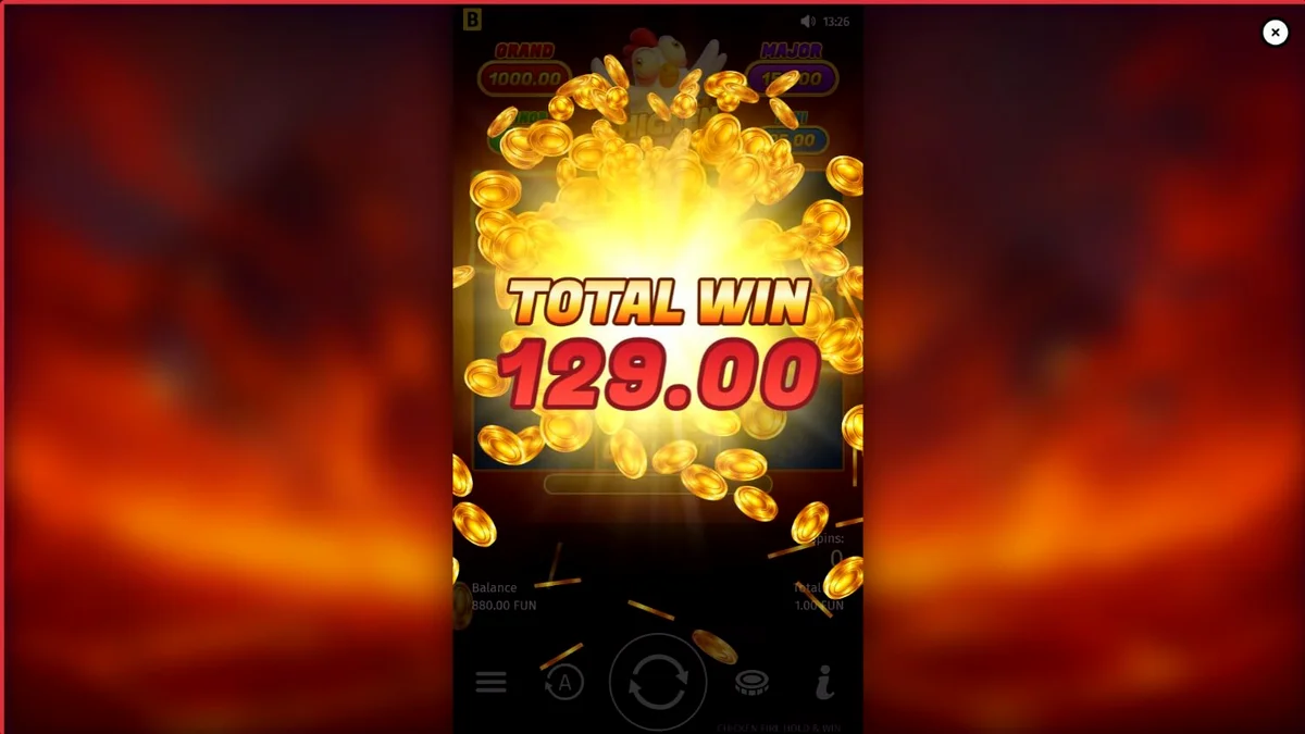 Interface vibrante e colorida do slot Chicken Fire com tema de fazenda