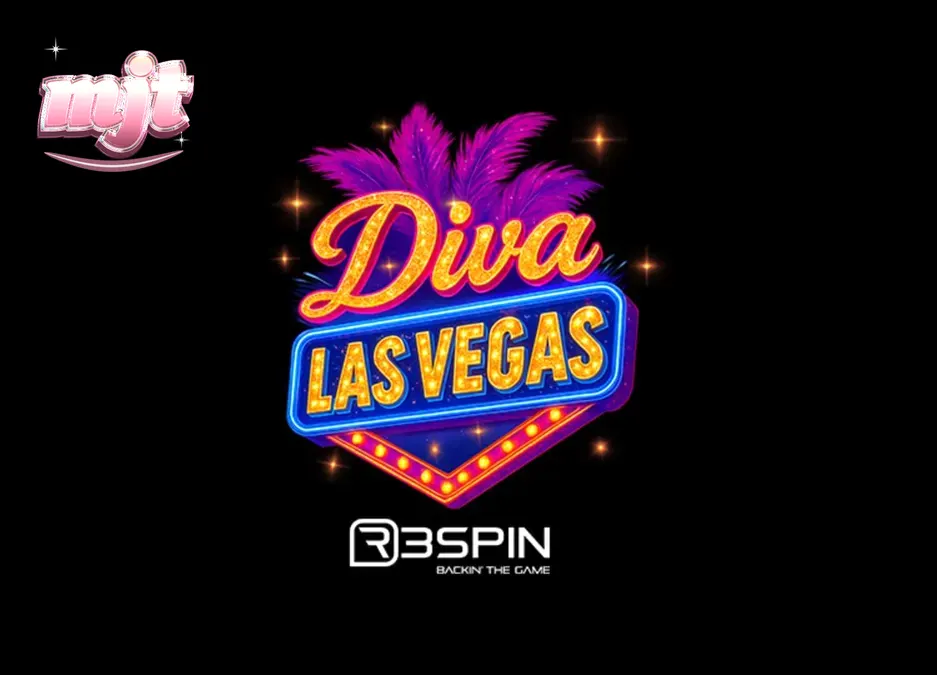 Interface brilhante e luxuosa do jogo de slot Diva Las Vegas com luzes de neon