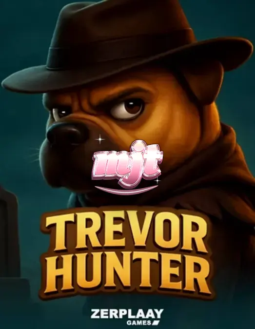 Trevor o Shar Pei explorando um cemitério misterioso no slot Trevor Hunter